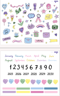Digital Love Seeds Planner Stickers Set (Essential GoodNotes Digital Stickers)